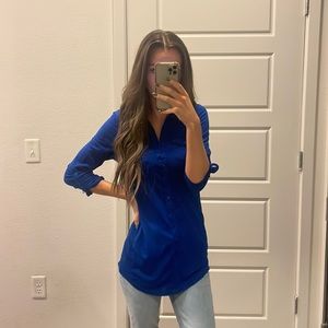 Blue Button Down Tunic